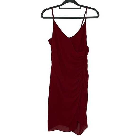 Rebecca Minkoff Kinsley Shirred Dress‎ Red Spaghetti Strap Size 0 - Picture 1 of 8